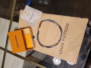 Louis Vuitton Chain Links Patches Necklace Setup